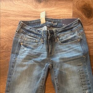 American Eagle Outfitters Women's Light Blue Skinny Jeans